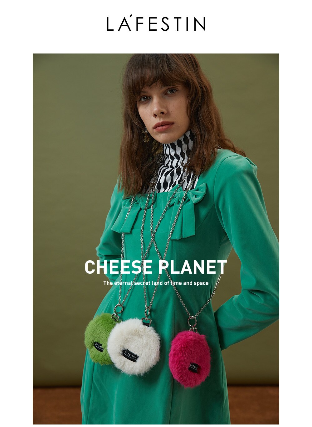La Festin Cheese Planet Puff Bag